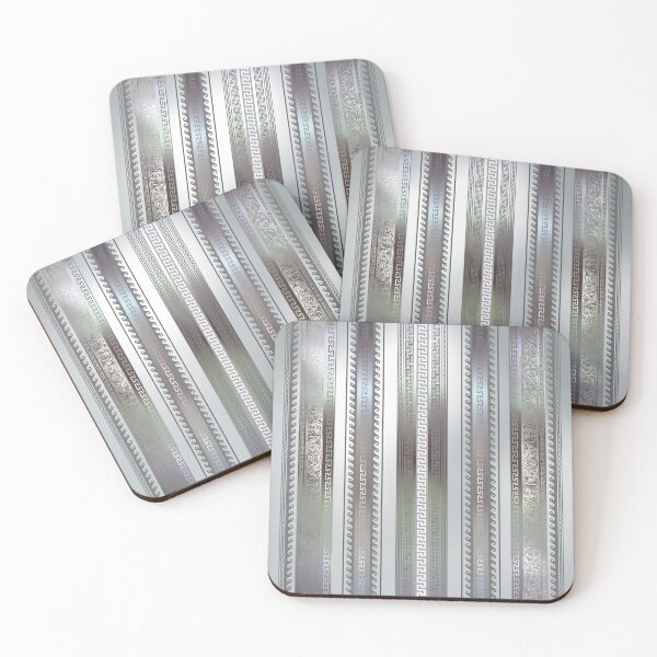 Item preview, Greek Keys Silver Purple White Stripe designed and sold by Yiorgos Designs.