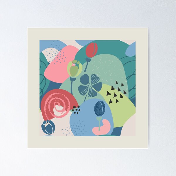 Item preview, Abstract Colourful Flowers 11 designed and sold by simplydesignart.