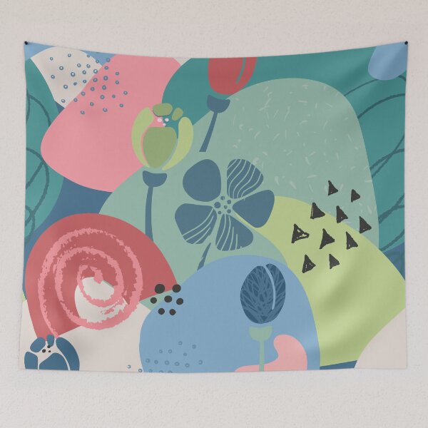Item preview, Abstract Colourful Flowers 11 designed and sold by simplydesignart.