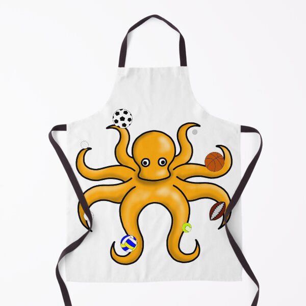 Item preview, orange octopus with sports balls designed and sold by octo-PS.