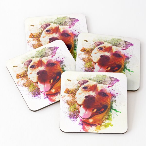 Item preview, Staffy Dog Art Staffy Painting designed and sold by Go Logo Designs.
