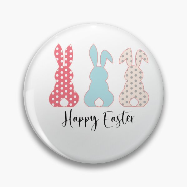 Item preview, Happy Easter with 3 Easter Bunnies designed and sold by Missing In Art.