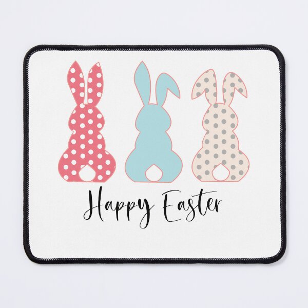 Item preview, Happy Easter with 3 Easter Bunnies designed and sold by Missing In Art.