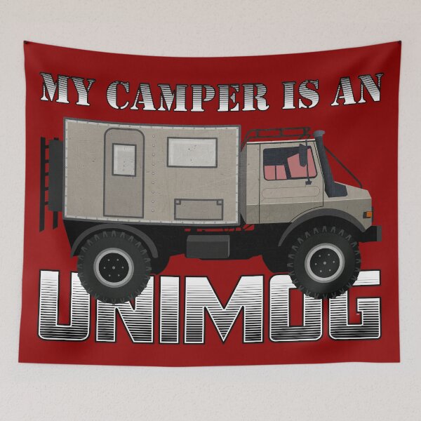 Item preview, My camper is an UNIMOG (on red)  designed and sold by Groenendijk.