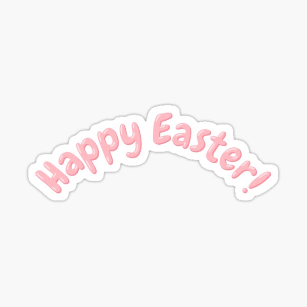 Item preview, happy easter with beautiful pink writing designed and sold by JAG2B.