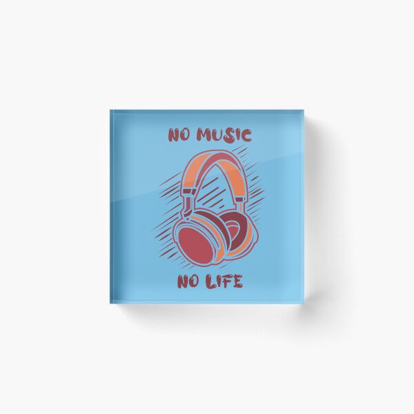 Item preview, A design with a headphone and the slogan No Music No Life designed and sold by velisani.