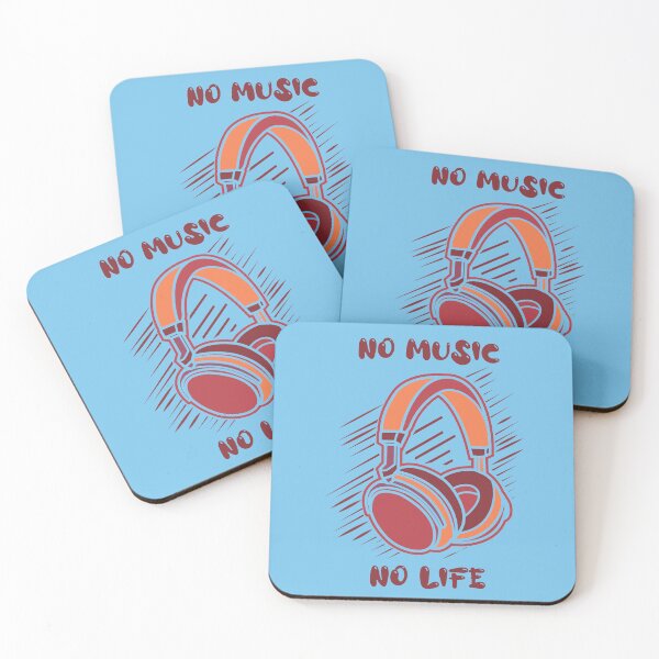 Item preview, A design with a headphone and the slogan No Music No Life designed and sold by velisani.