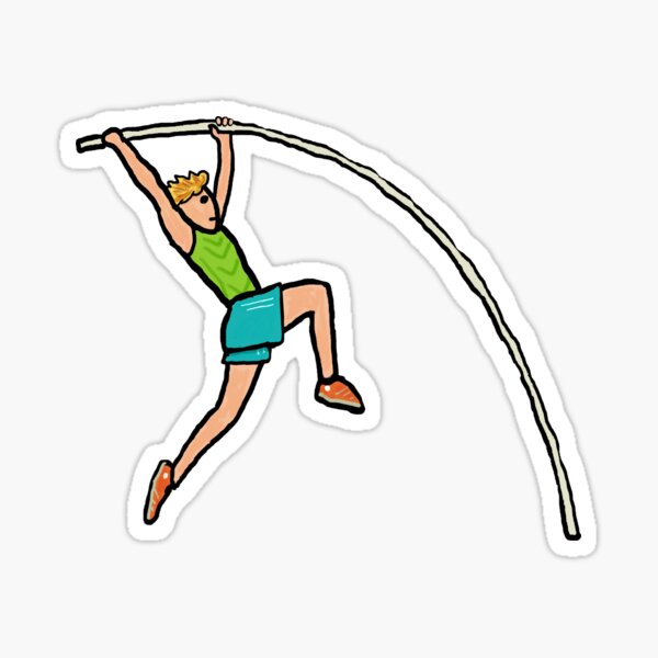 "Pole Vaulting" Sticker for Sale by MarkEwbie Redbubble
