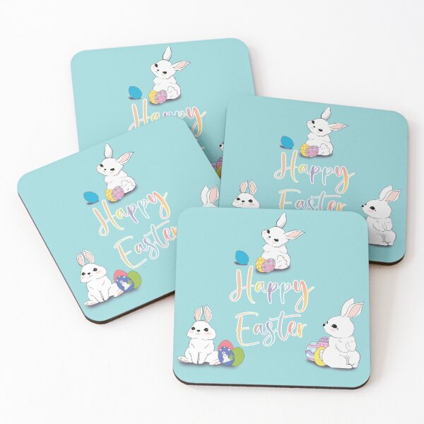 Item preview, Happy Easter; Cute Easter Bunnies and Eggs designed and sold by Missing In Art.