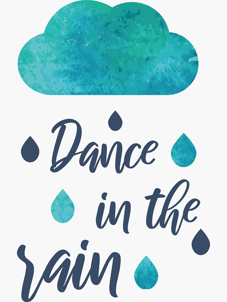 "Dance in the rain" Sticker by YanaPaint Redbubble