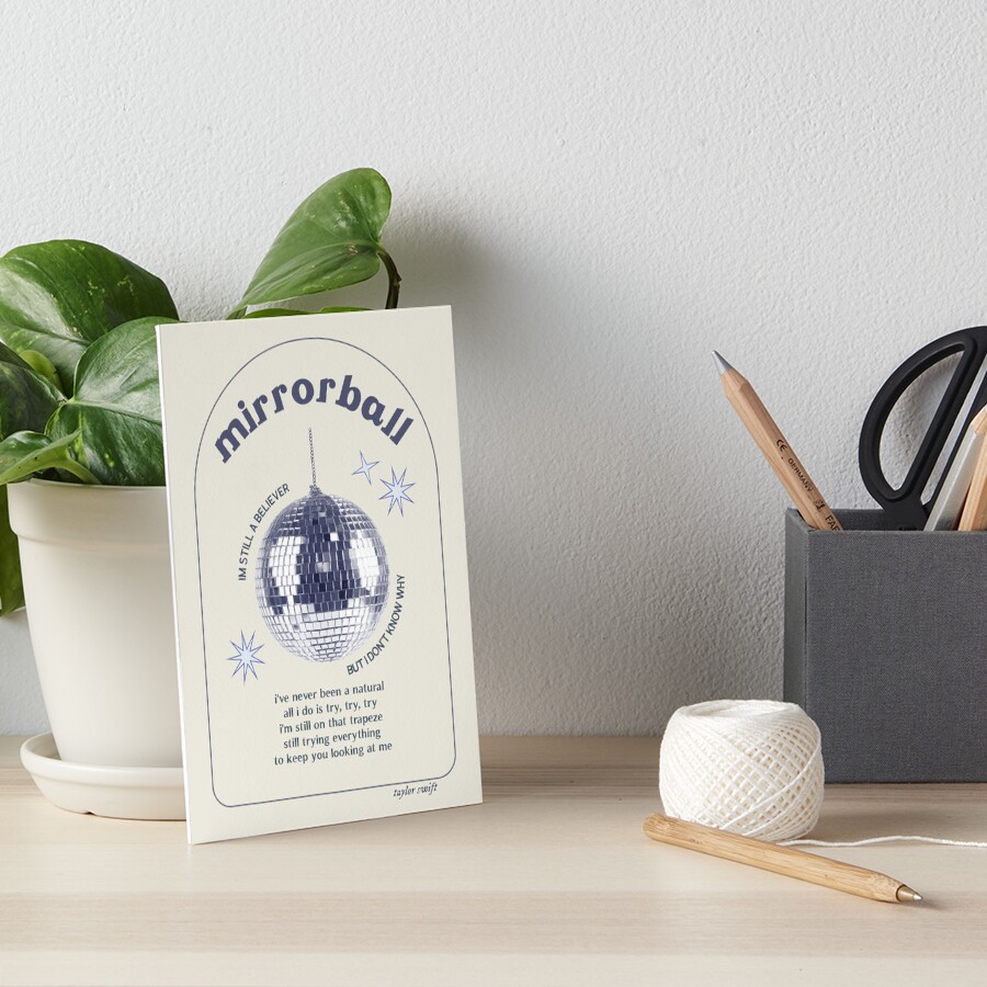 "Taylor Swift Mirrorball Poster" Art Board Print by mishumydog Redbubble