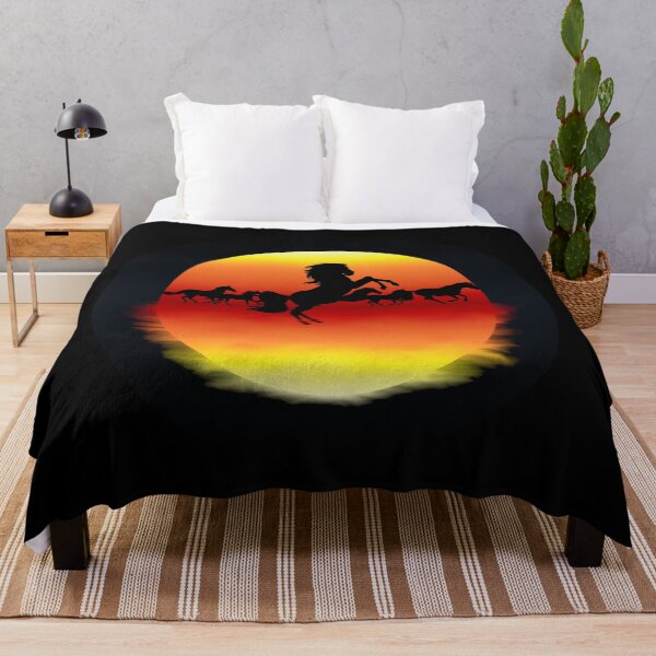 Item preview, Horse silhouettes against the sunset designed and sold by BiekerDesign.