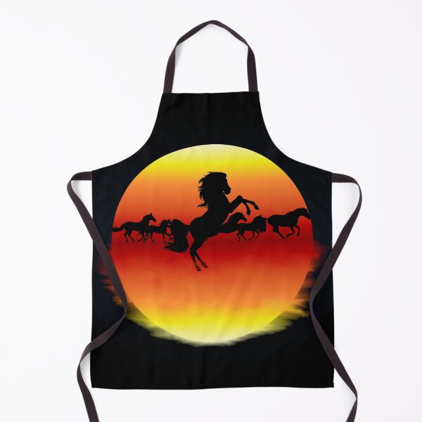 Item preview, Horse silhouettes against the sunset designed and sold by BiekerDesign.