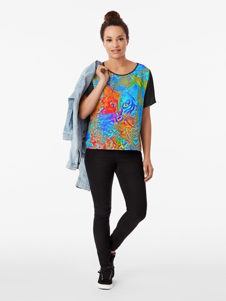 Alternate view of Hiding in colors Chiffon Top
