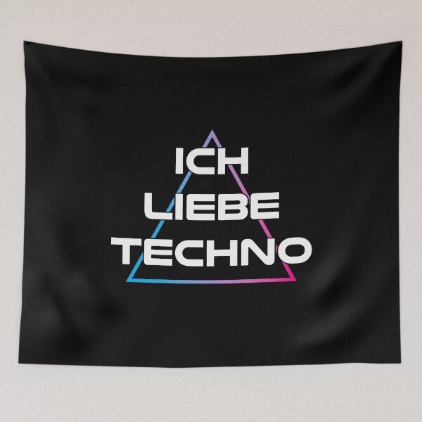 Item preview, Ich LIebe Techno - I Love Techno Rave EDM DJ designed and sold by mBshirts.