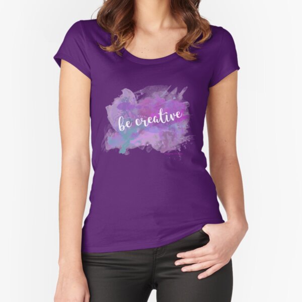 Be creative Camiseta entallada de cuello ancho