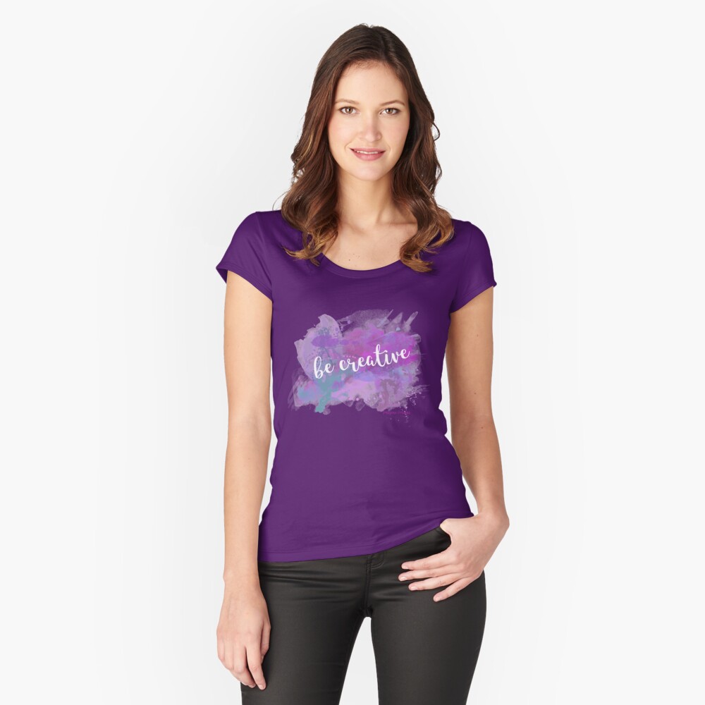 Be creative Camiseta entallada de cuello ancho