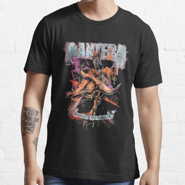 : Pantera Official Cowboys From Hell Riding Skeleton Short Sleeve  T-Shirt : Clothing, Shoes & Jewelry