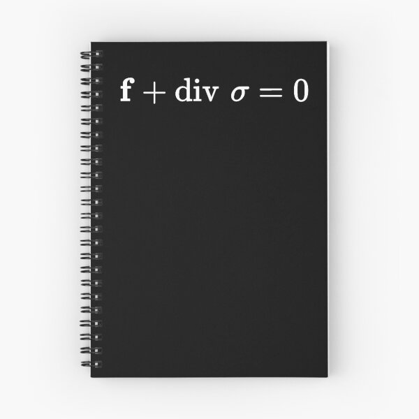 Item preview, Fundamental equation of continuum mechanics dark version designed and sold by NoetherSym.