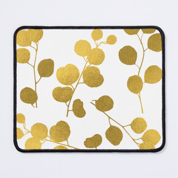 Item preview, Gold Eucalyptus Leaves Foliage Pattern designed and sold by idovedesign.