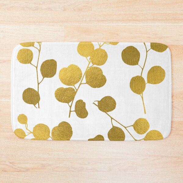 Item preview, Gold Eucalyptus Leaves Foliage Pattern designed and sold by idovedesign.