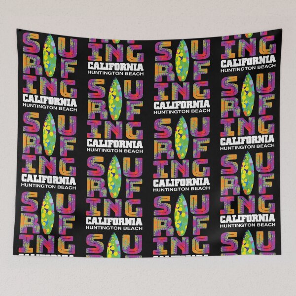 Item preview, Surfing Huntington Beach California Surf Cali Beach Bum designed and sold by CharJens.