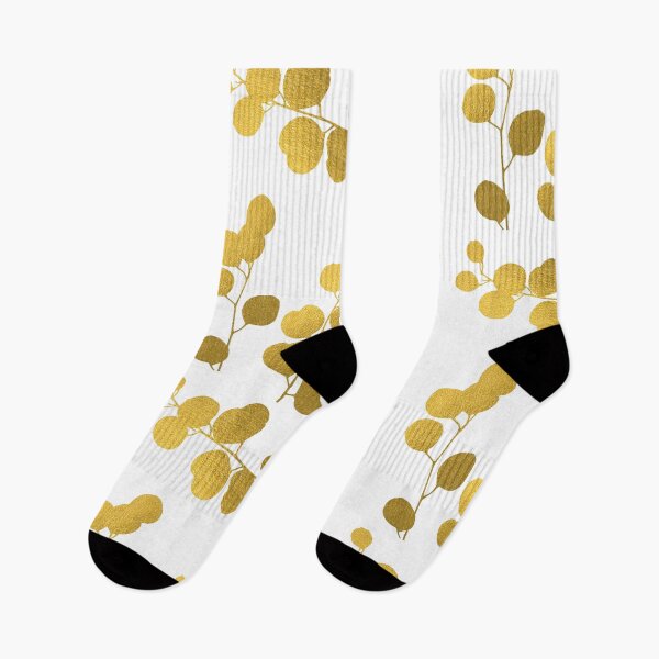 Item preview, Gold Eucalyptus Leaves Foliage Pattern designed and sold by idovedesign.