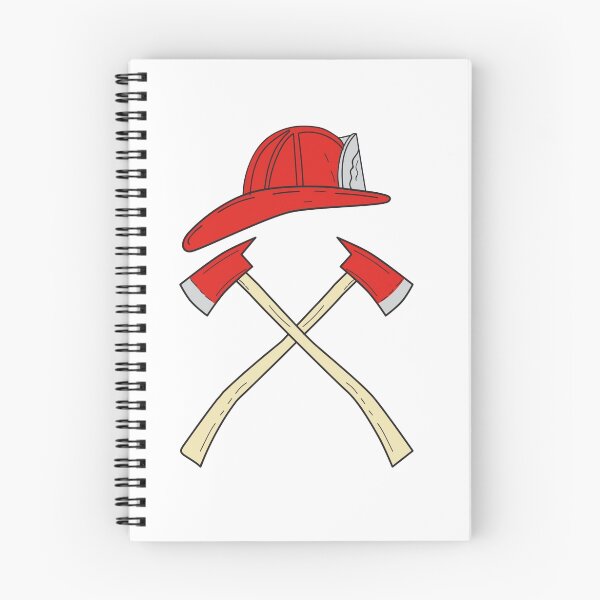 Item preview, Fireman Helmet Crossed Fire Axe Drawing designed and sold by patrimonio.