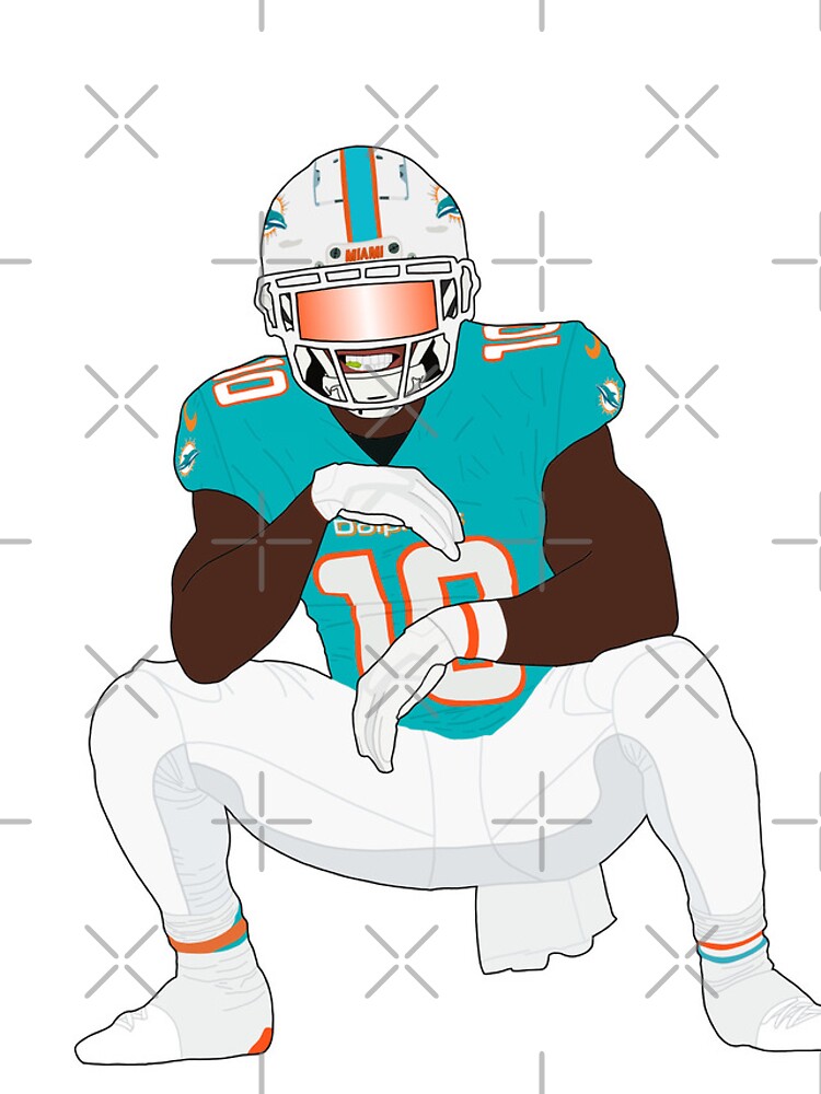 Tyreek Hill Miami Cartoon WHT