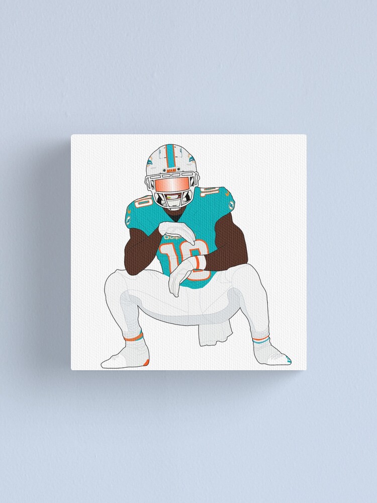 Tyreek Hill Poster Miami Dolphins Canvas Wrap Wall Art 