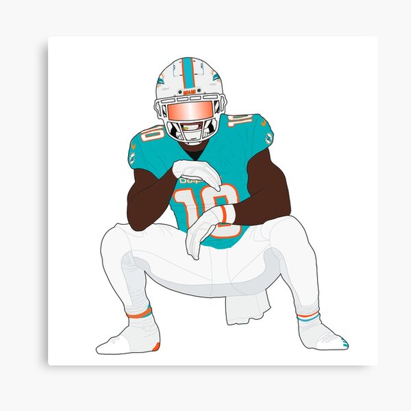 Tyreek Hill Miami Dolphins Stretched 20 X 24 Canvas Giclee