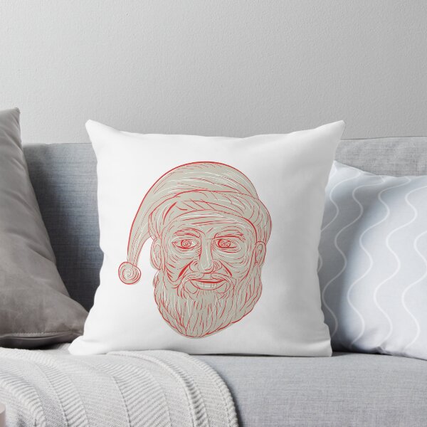 Item preview, Melancholy Santa Claus Head Drawing designed and sold by patrimonio.