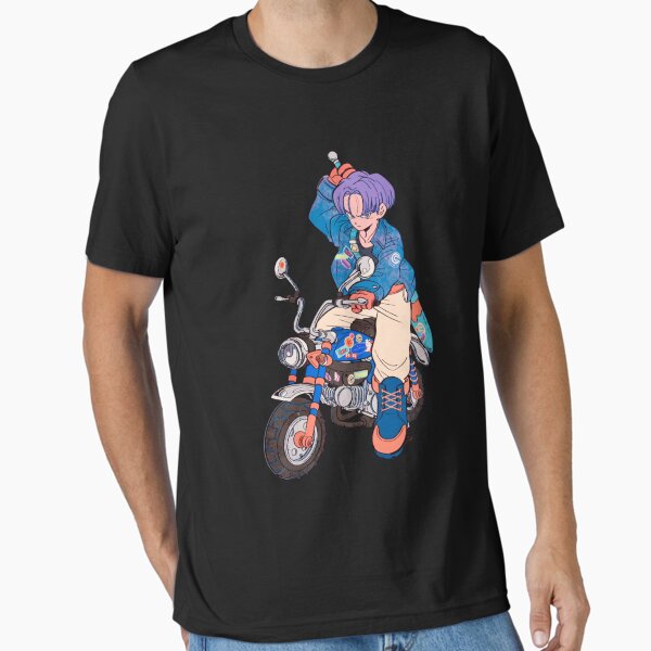 Dragon Ball Super Saiyan Swordsman Trunks Riding the Bicycle Classic . Essential T-Shirt