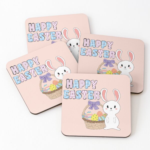 Item preview, Happy Easter Bunny with Hamper basket designed and sold by Missing In Art.