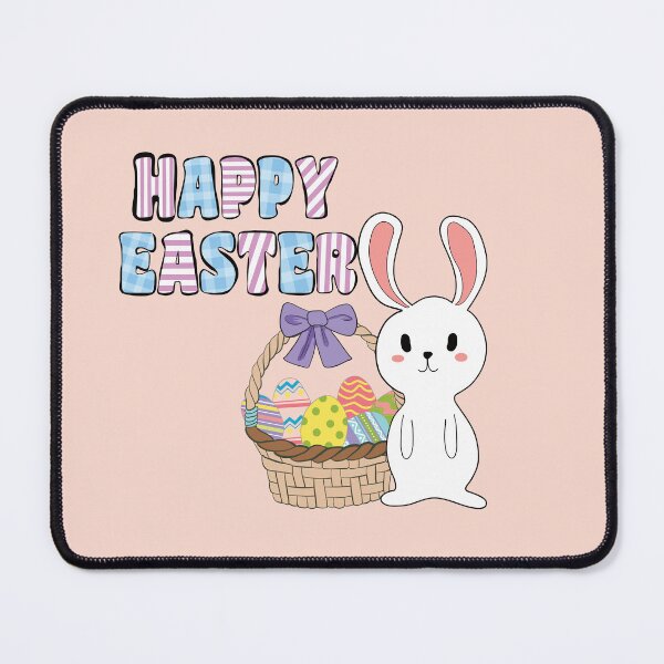 Item preview, Happy Easter Bunny with Hamper basket designed and sold by Missing In Art.