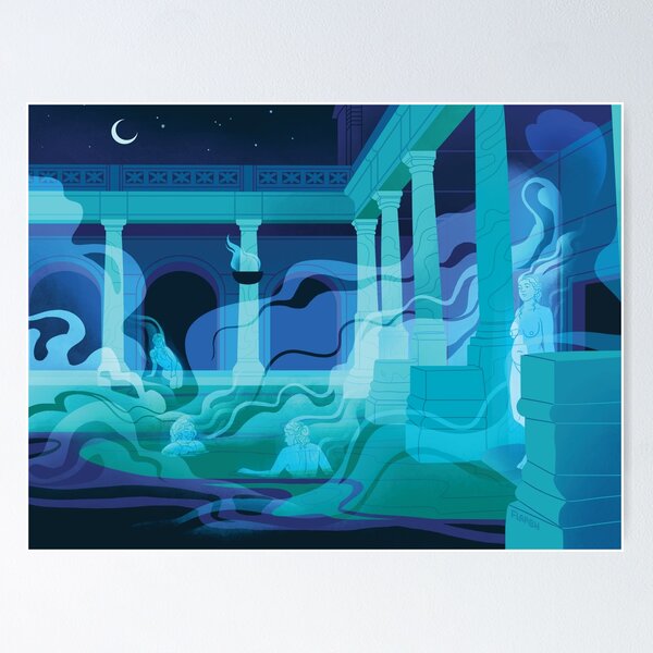 Item preview, Night at the Baths - Aqua designed and sold by flaroh.