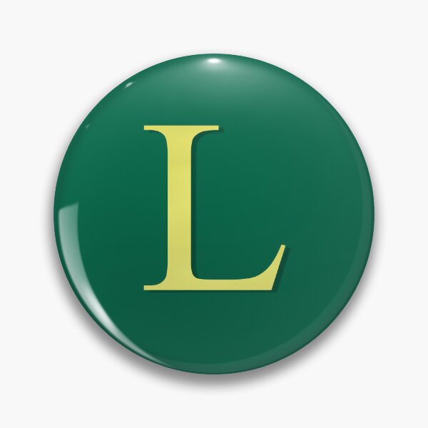 Item preview, The Letter L Gold on Christmas Green 5748 designed and sold by Art in My Loft.