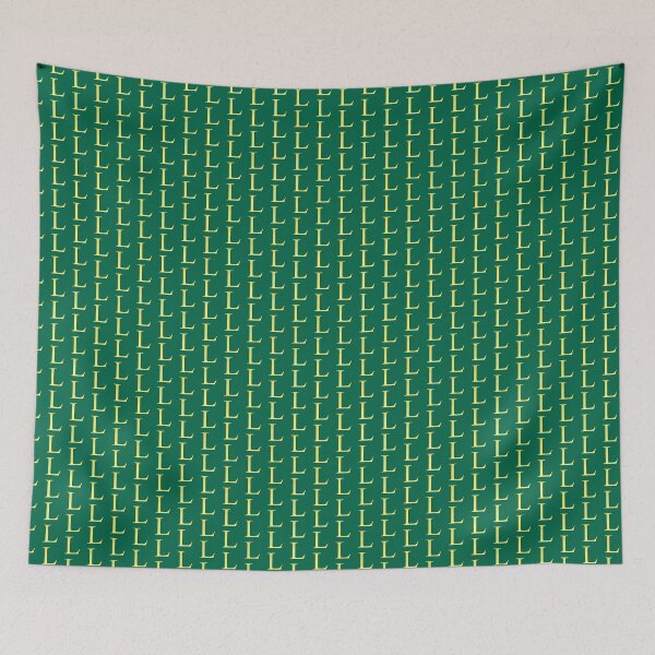 Item preview, The Letter L Gold on Christmas Green 5748 designed and sold by Art in My Loft.
