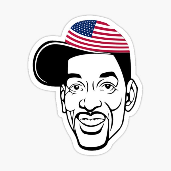 Will Smith White Die Cut Vinyl Sticker | Dodger Monster | Baseball Art |  Dodgers Stickers | Fresh Prince of LA