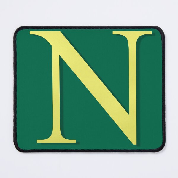 Item preview, The Letter N Gold on Christmas Green 5748 designed and sold by Art in My Loft.