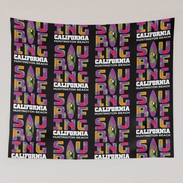 Item preview, Surfing Huntington Beach California Surf Cali Beach Bum designed and sold by CharJens.