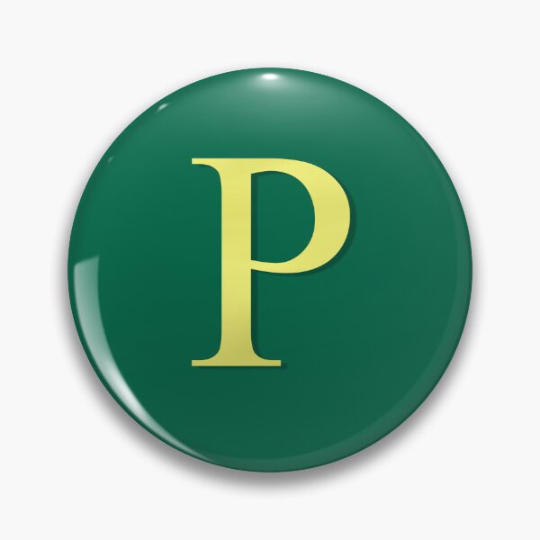Item preview, The Letter P Gold on Christmas Green 5748 designed and sold by Art in My Loft.