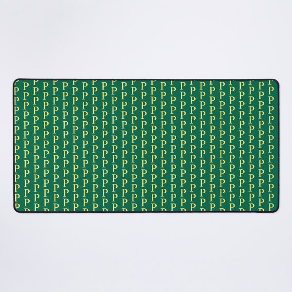 Item preview, The Letter P Gold on Christmas Green 5748 designed and sold by Art in My Loft.
