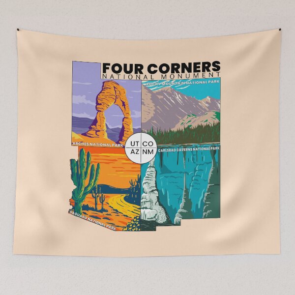 Item preview, Four Corners National Monument with National Parks designed and sold by KrisSidDesigns.