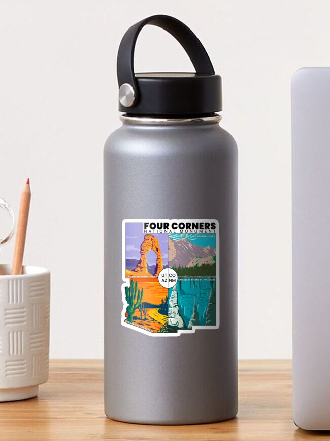 Water Bottle - RMNP Stainless Steel Map - Rocky Mountain Conservancy