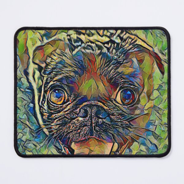Item preview, A colourful pug print design - Pug Artwork   print, impression, artwork designed and sold by Doggymadness.