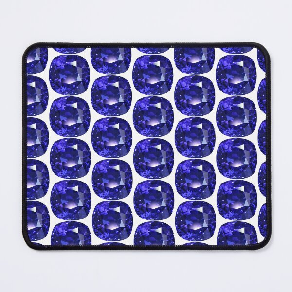 Item preview, Cushion Cut Royal Blue Sapphire Photo – Unique Pattern designed and sold by DigitalGemArt.