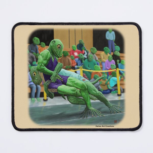 Item preview, Lizard Warrior Wrestling Tournament Fantasy Monster Image designed and sold by HelmsArt.