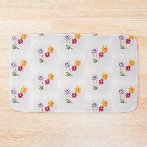 Item preview, Pink Purple Orange Daisies Textured Watercolor designed and sold by LillybellDesign.