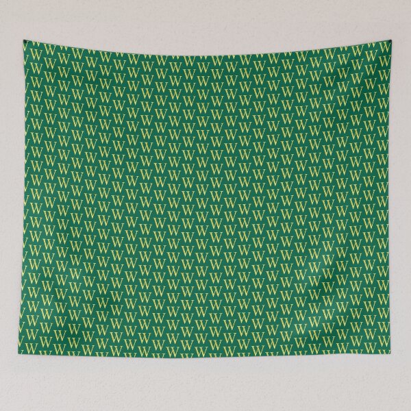 Item preview, The Letter W Gold on Christmas Green 5748 designed and sold by Art in My Loft.